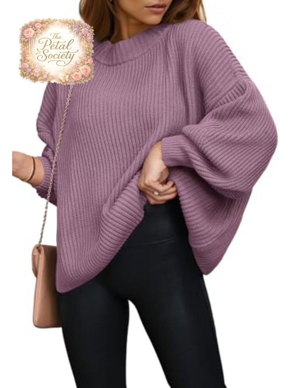 Oversized Chunky Knit Pullover Sweater Crewneck Long Sleeve Loose Fit